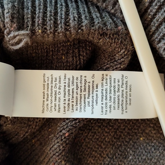 Gap Sweater Size S Shawl Collar 3 Button Long Sleeve Wool Blend Brown Knit NWT - Picture 10 of 13